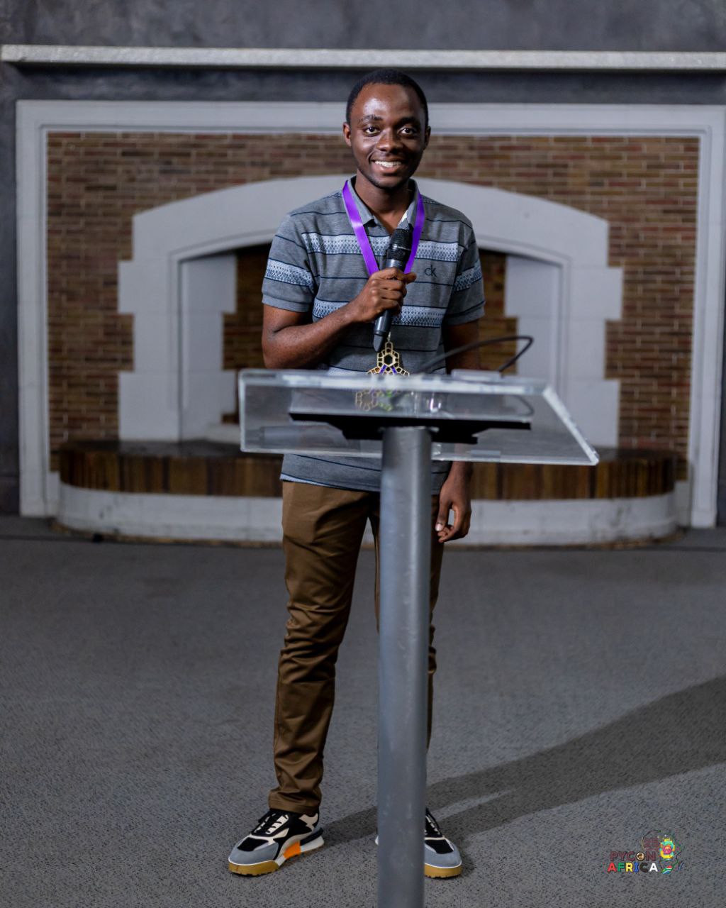Bernard presenting at an event